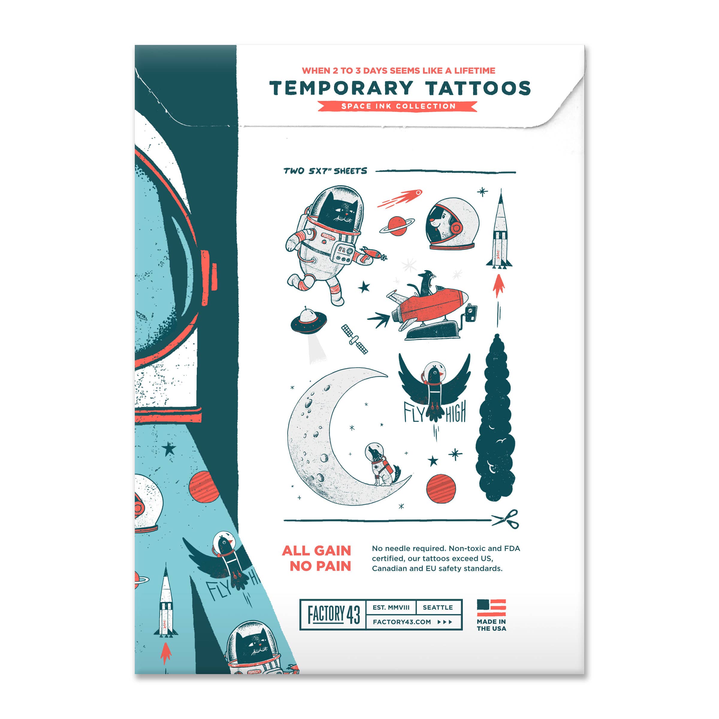 Factory 43 - Wholesale Temporary Tattoo - Space Ink: Temporary Tattoos2