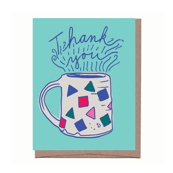 La Familia Green - Wholesale Thank You Card - Mug Thank You Greeting Card - Box of 6