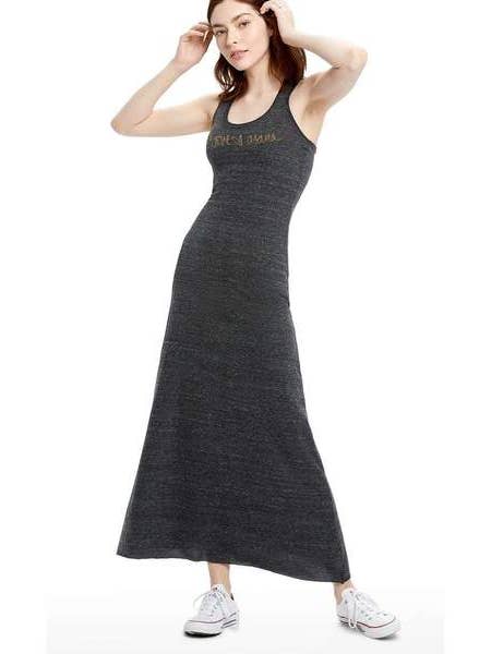 Copper Foil Script Maxi Dress for wholesale by Love & Asana