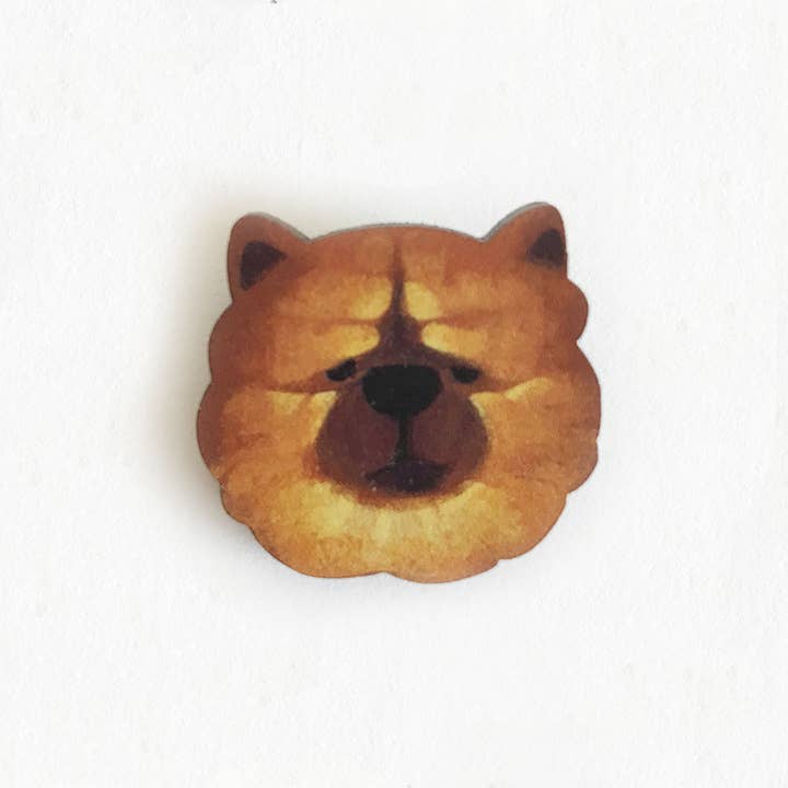 Chow Chow Dog Wooden Pin for wholesale by The Little Red House