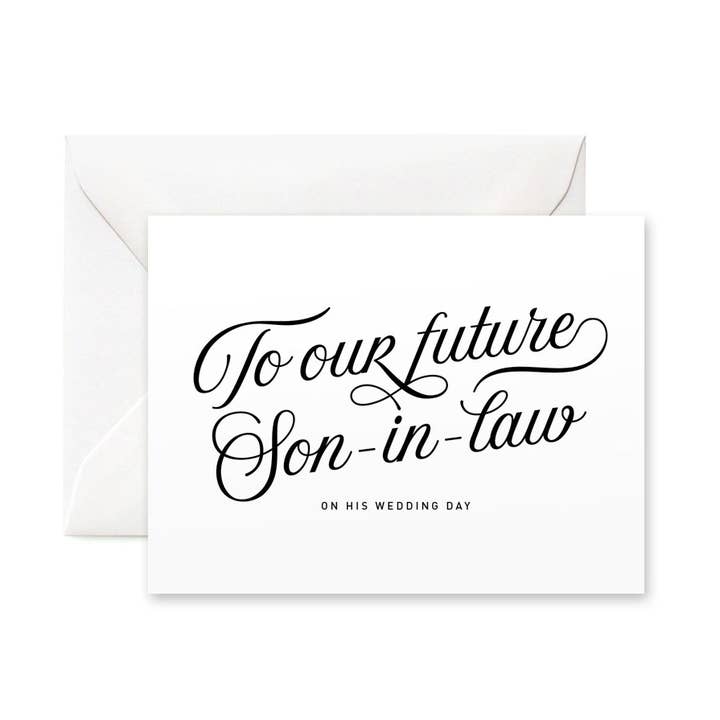 To My Future In-laws on My Wedding Day Card for wholesale by Paper Hearts Design Co.