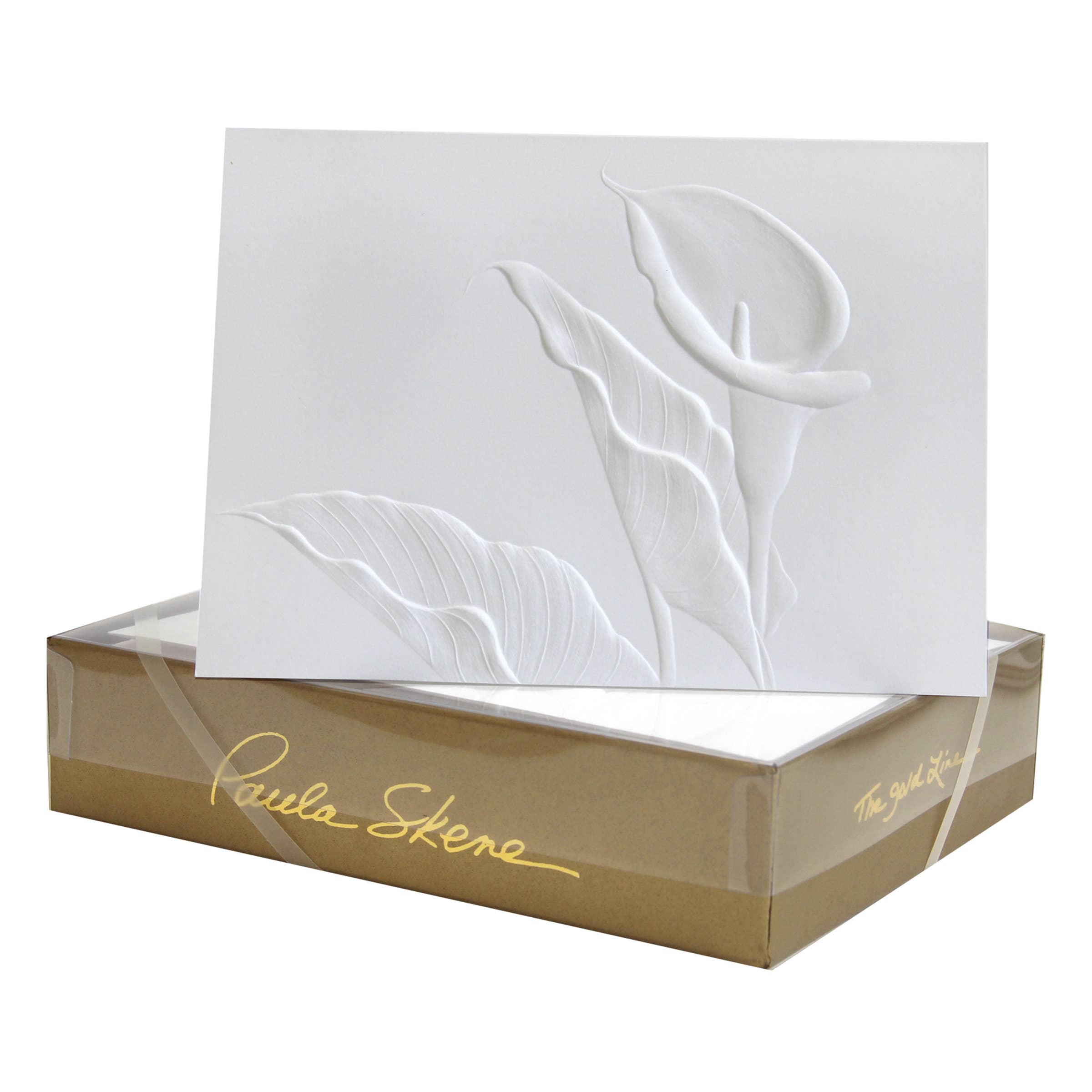 PAULA SKENE DESIGNS - Wholesale Sympathy Card - Calla Lily Blind Embossed Sympathy Card0