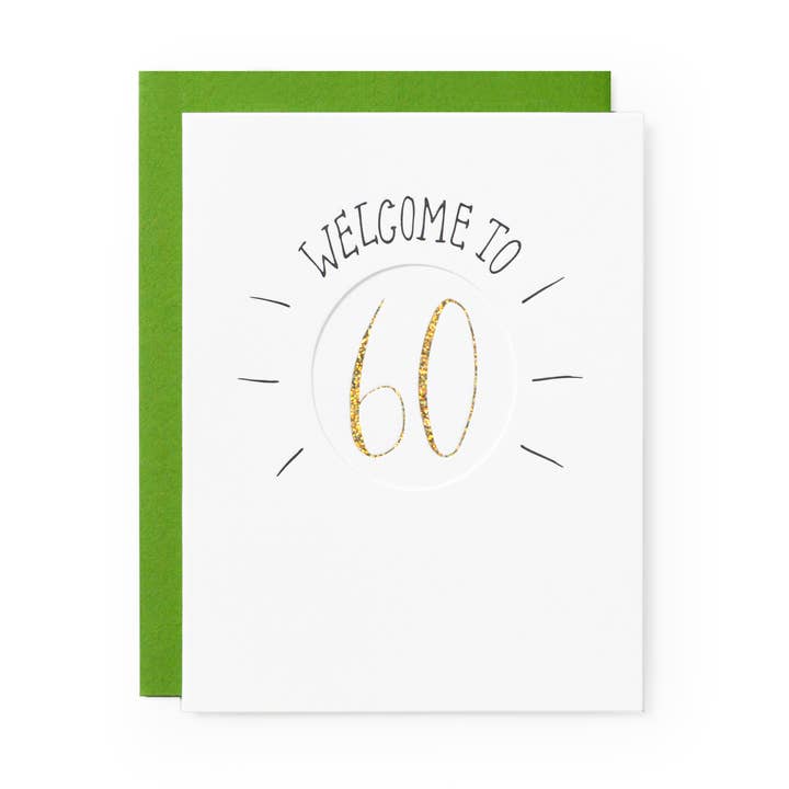 Sixty | Milestone Birthday Card for wholesale by Wild Ink Press