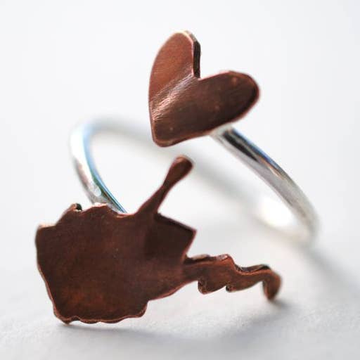 Anneau de la Virginie Occidentale pour la vente par LettersToSarah Metalsmithing