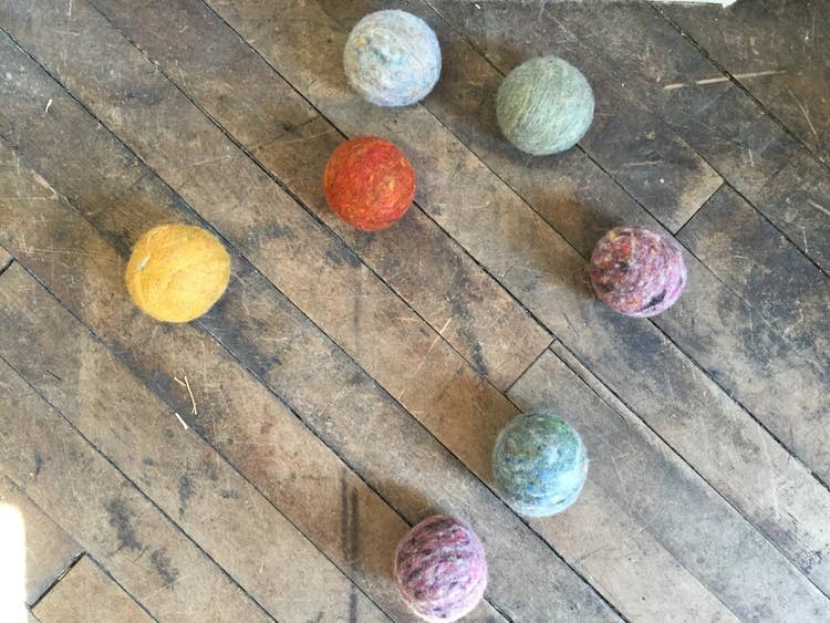Bog Berry Dryer Balls - Wholesale Dryer Balls - Earthy Heathers - Set of 6 Wool Dryer Balls zero waste2