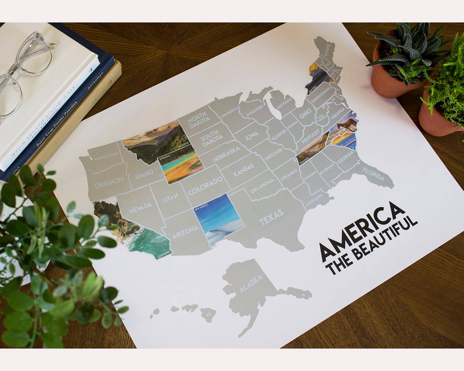 Cascadia Modern - Vendita all'ingrosso Poster - Empire - Poster da graffiare, motivo: America The Beautiful4