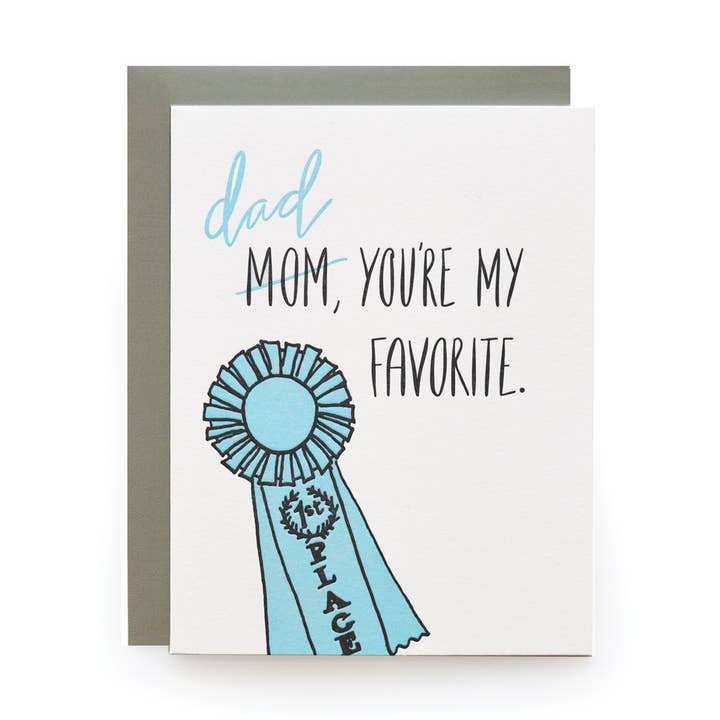 Dad / Mom Favorite | Father's Day Card for wholesale by Wild Ink Press