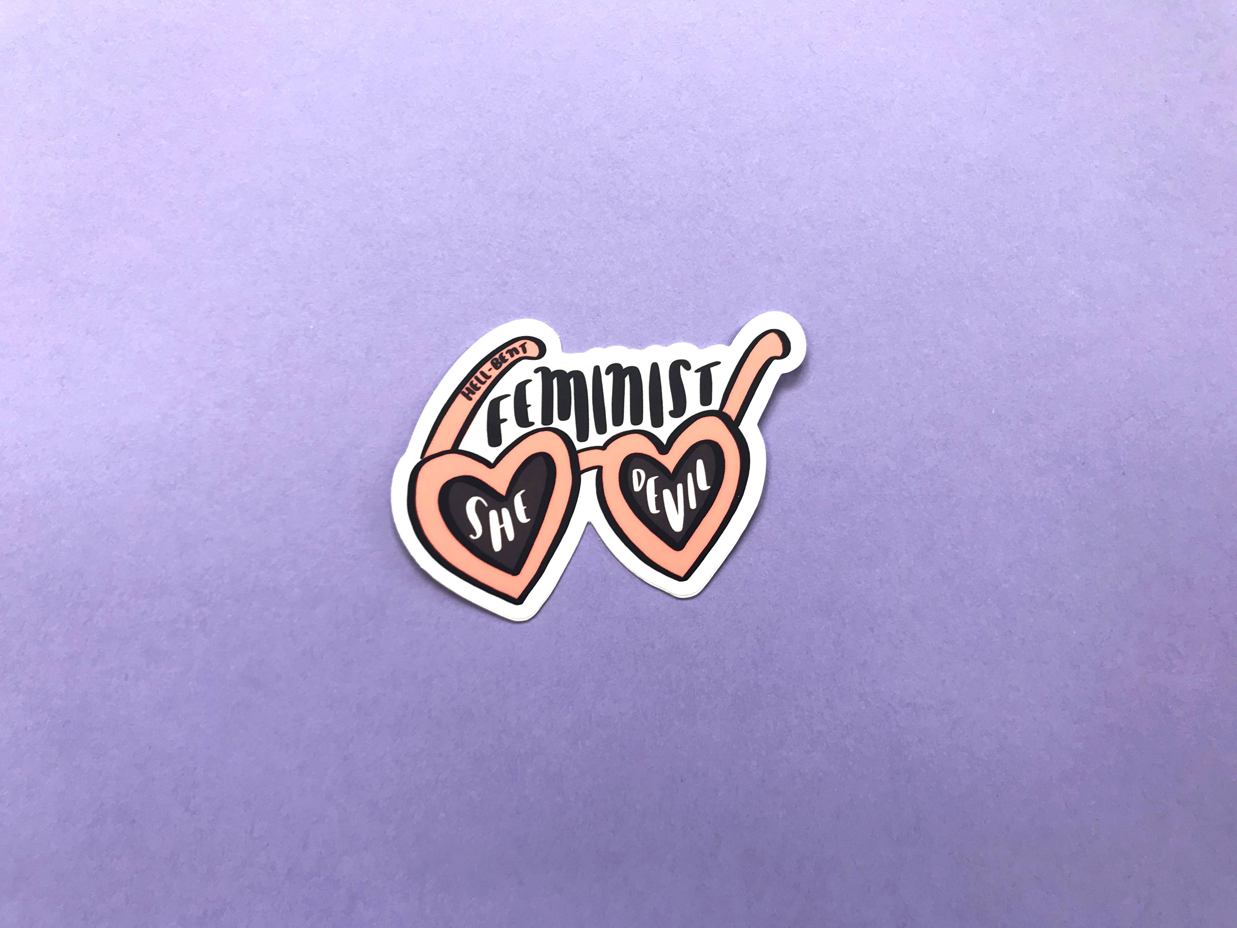 Your Gal Kiwi - Wholesale Sticker - Feminist She Devil Sticker- LAST CHANCE STOCKING STUFFER HOLIDAY GIFT 1