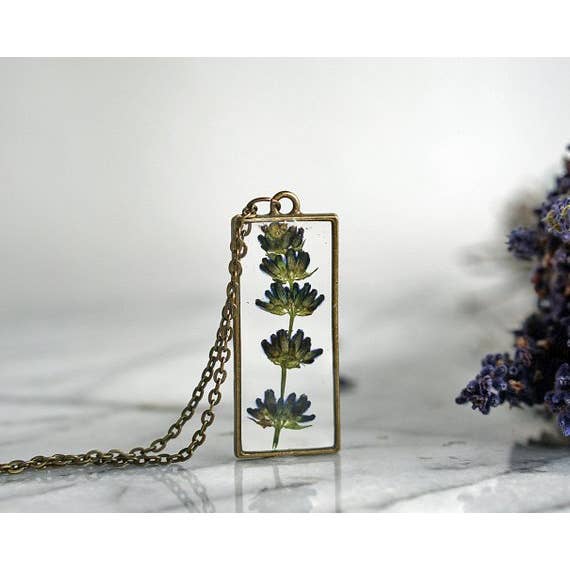 The Pretty Pickle - Wholesale Pendant/Charm Necklace - Lavender Pendant Necklace1