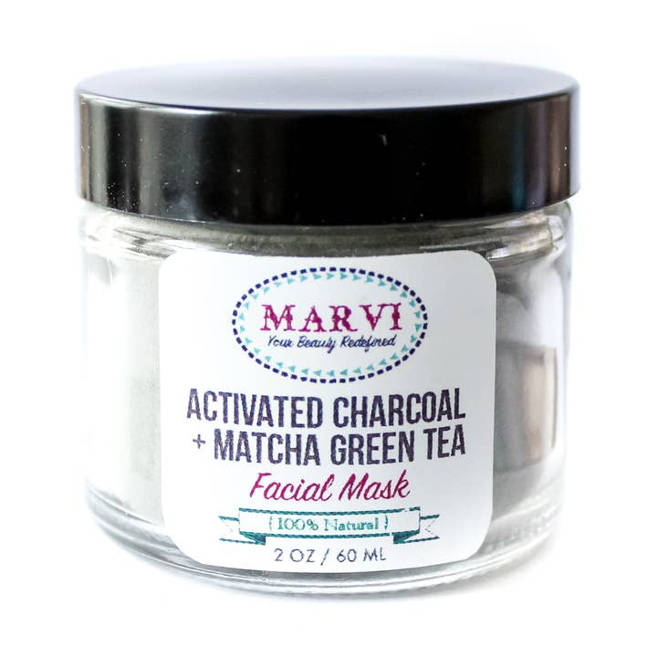 Activated Charcoal + Matcha Green Tea Mask for wholesale by Marvi Beauty