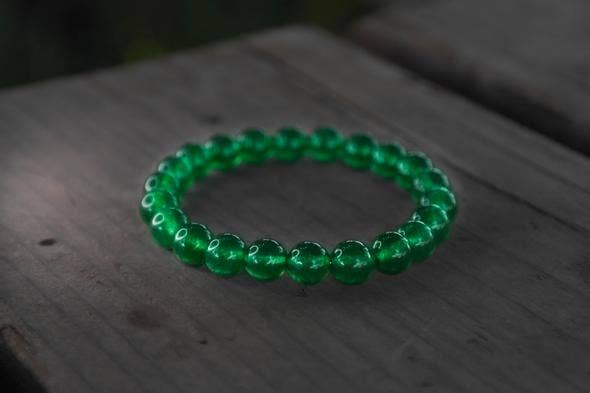 Foxfire Stones - Wholesale Beaded Bracelet - Emerald Jade Bracelet
