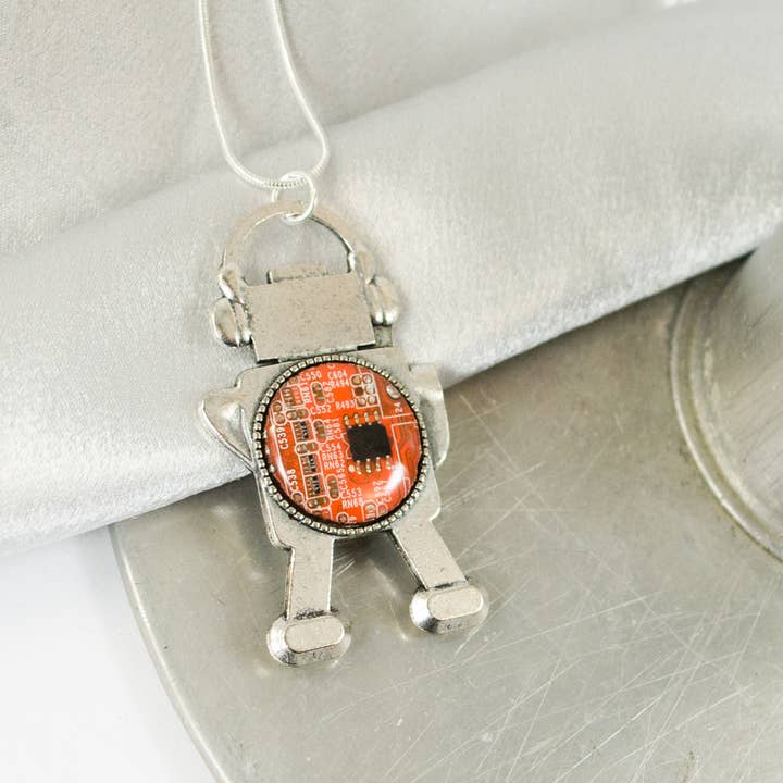 Circuit Breaker Labs - Wholesale Pendant/Charm Necklace - Circuit Board Robot Necklace8