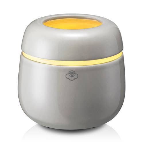 Chauffe-cire ovale Gris sans déversement (à utiliser avec une capsule sereine) pour la vente par SERENE HOUSE