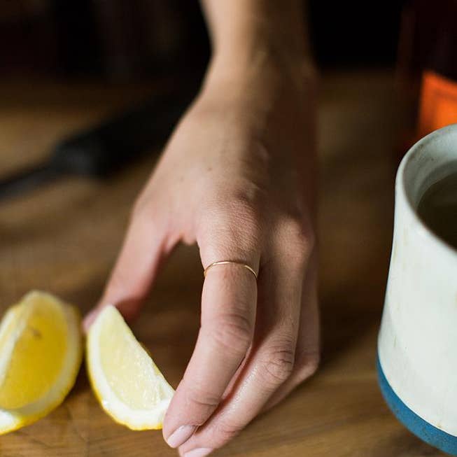 Go Rings - Wholesale Band/Stacked Ring - Hammered Stacker Ring3