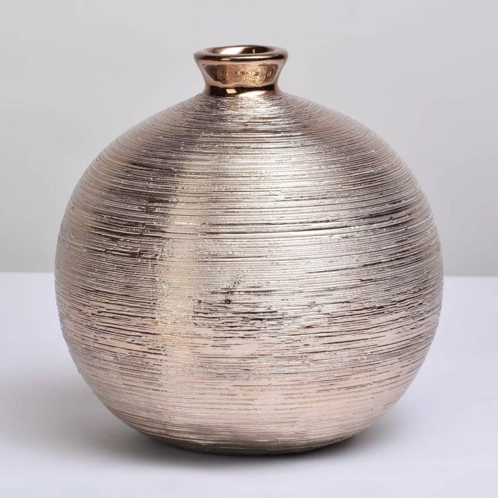 Drew Derose Design - Vente Vases - Vase rond à détail filé0