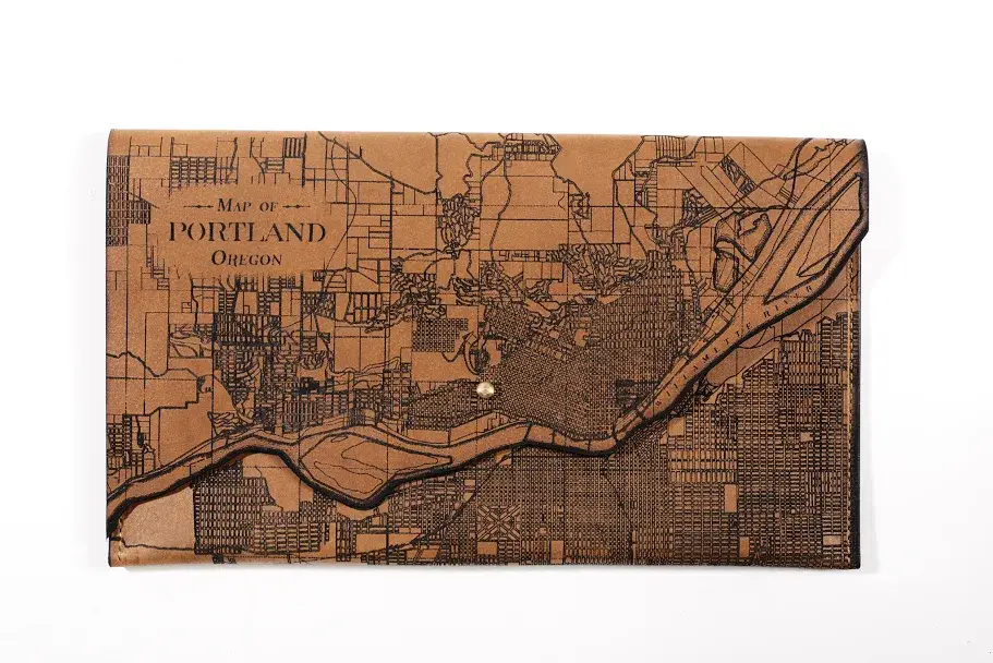 Tactile Craftworks - Wholesale Clutch Bag - Women's - Portland Oregon Map Clutch0