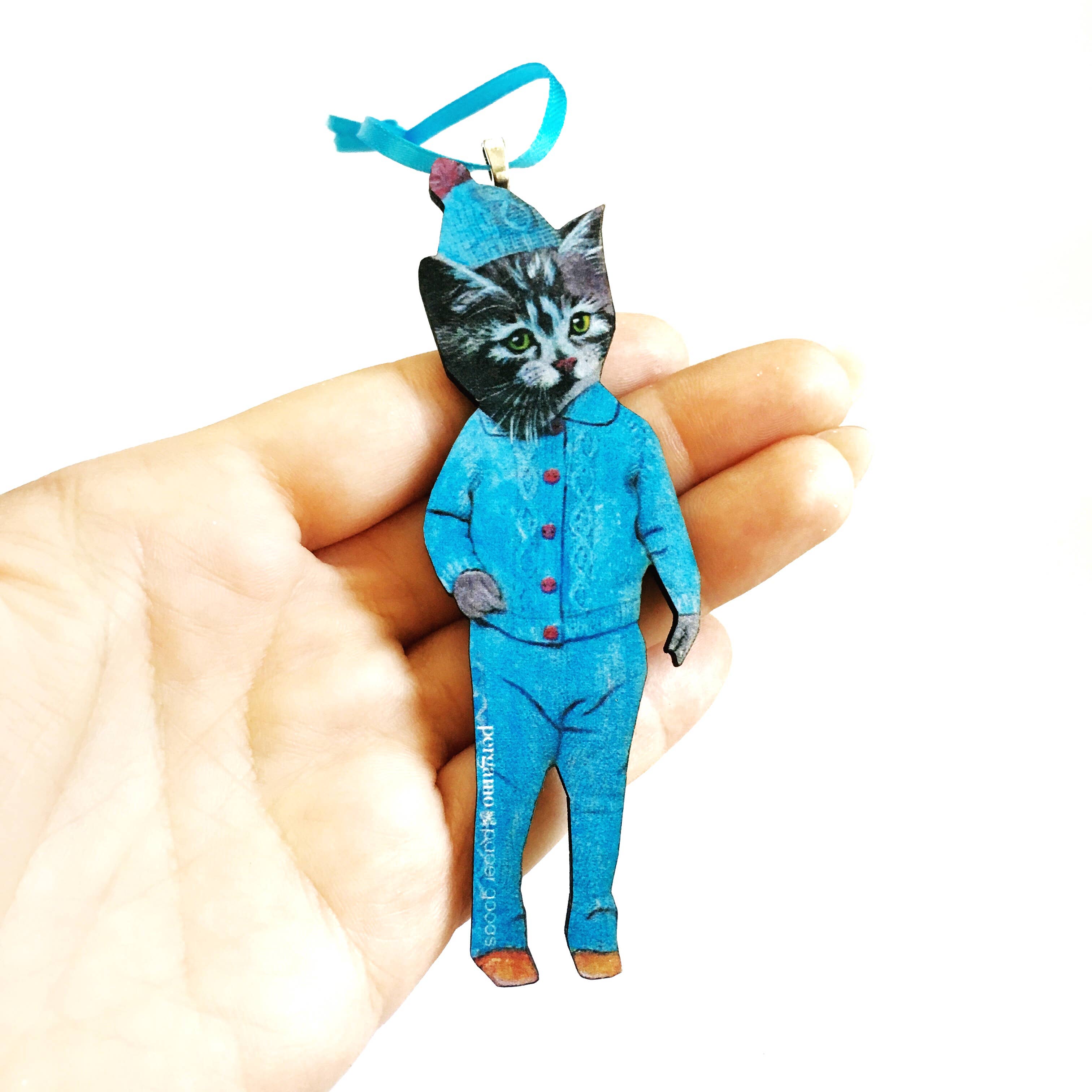 Pergamo Paper Goods - Wholesale Ornament - Retro Kitten Ornament3