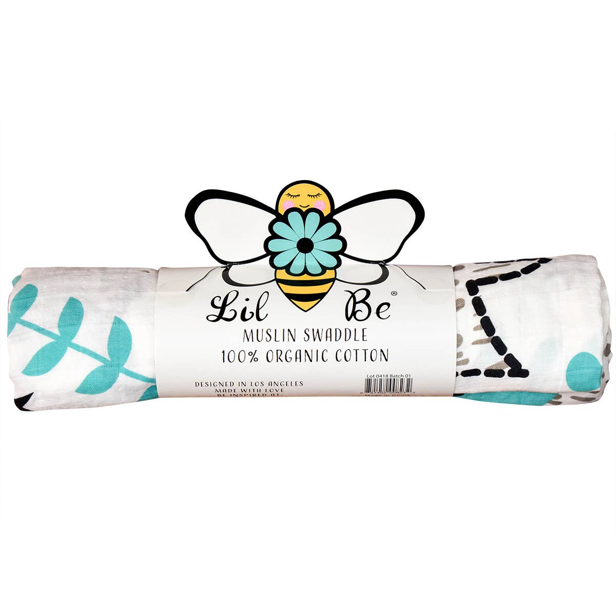 Lil Be - Wholesale Swaddle - Baby - Organic Swaddle Hello World1