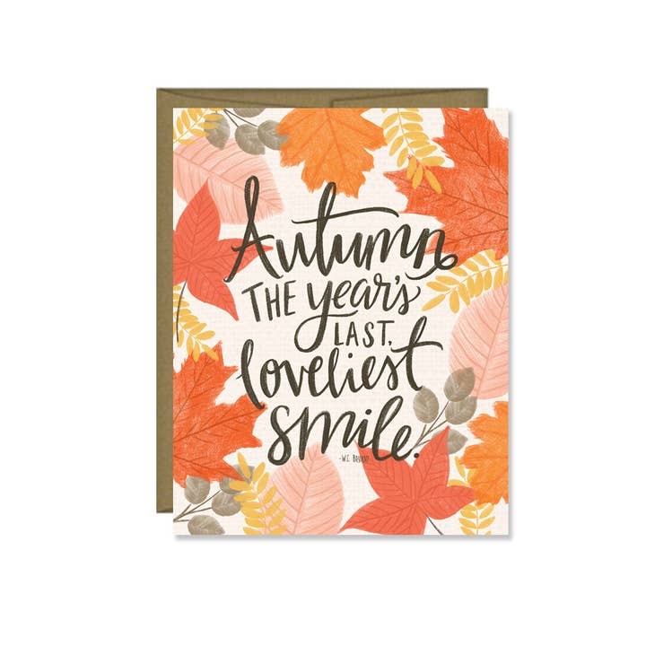 Greeting Card, Autumn, Seasonal, Autumn Smile, Fall Card for wholesale by Pen & Paint