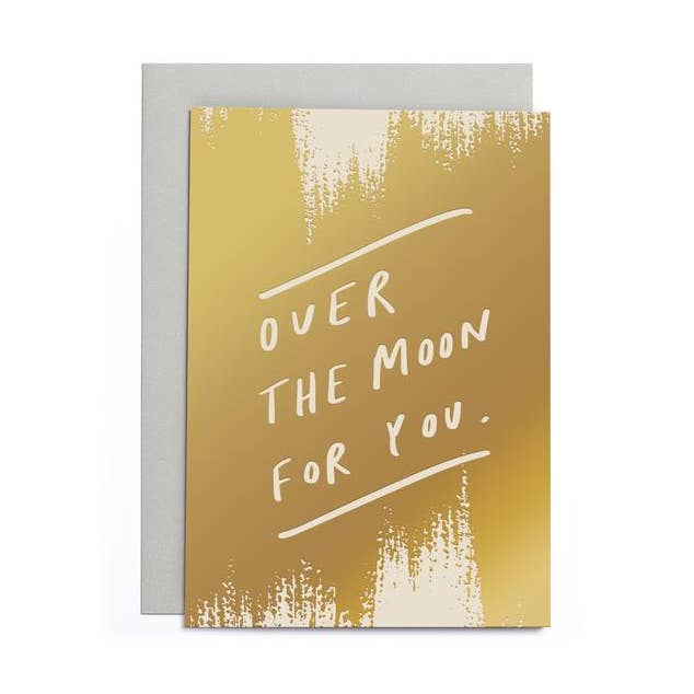 Over The Moon Small Card - Well Done Congratulations Card for wholesale by Old English Company