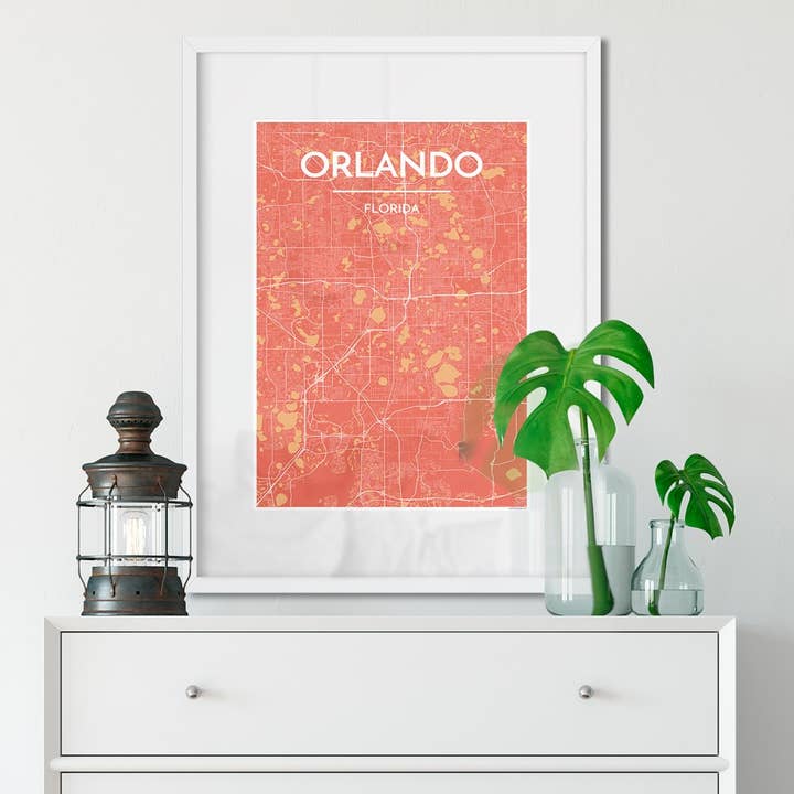 Point Two Design Group – wholesale Art print – Orlando City Map
