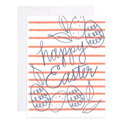 Rayures de Pâques - Carte de Pâques pour la vente par 9th Letter Press