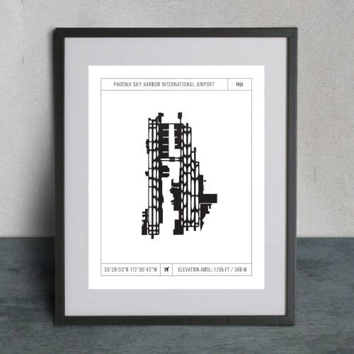 Runway Prints - Wholesale Art Print - Phoenix Sky Harbor International Airport - PHX 8X100