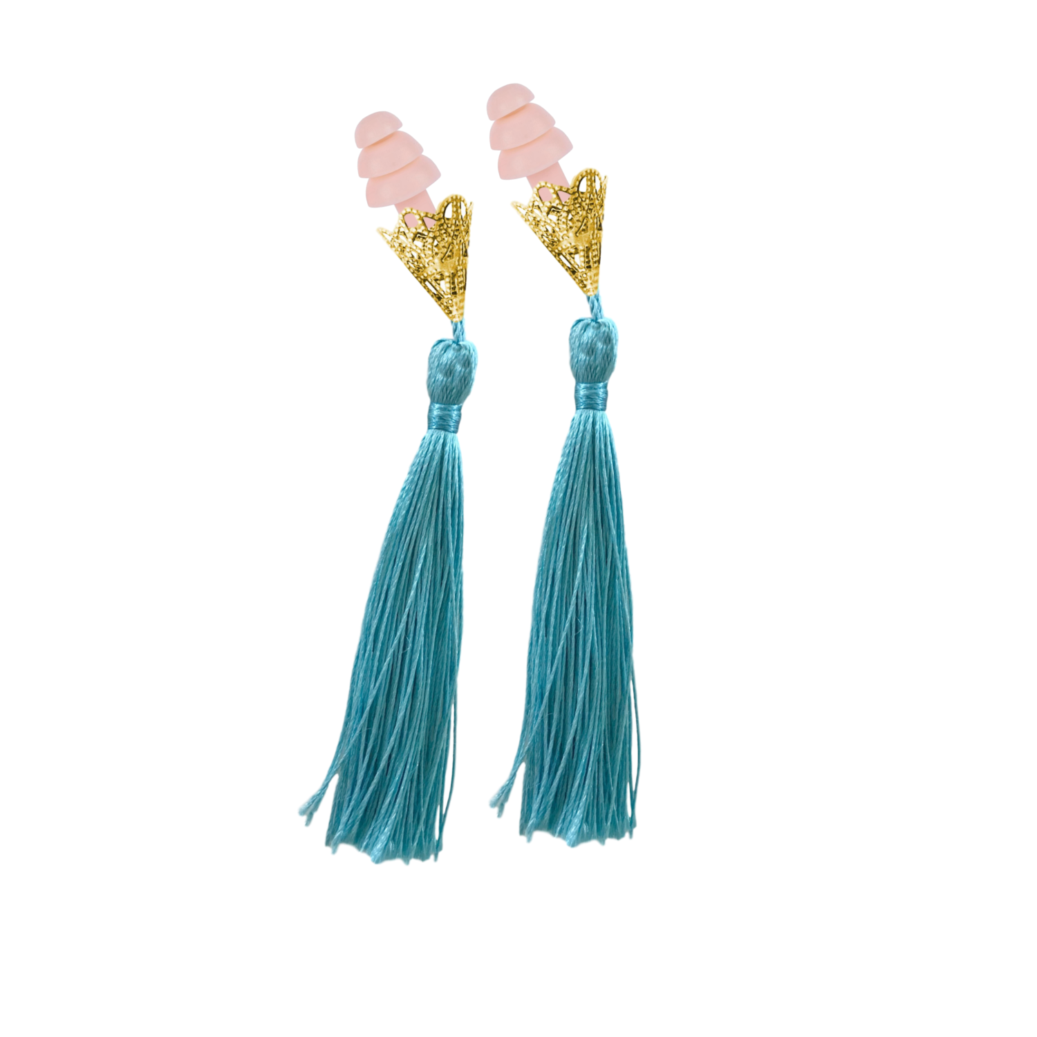 The Sleepy Cottage - Wholesale Tassel Earrings - Aqua Holly Golightly Tassel Earplugs2