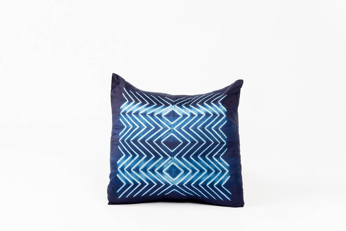 Variously - Wholesale Throw/Decorative Pillow - Naami Indigo Silk Pillow3