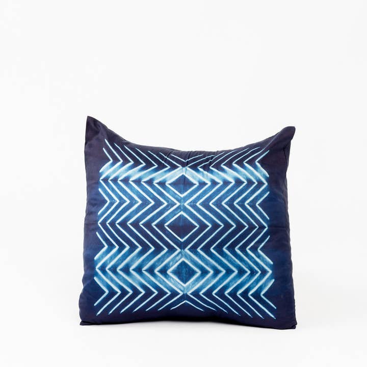 Variously - Wholesale Throw/Decorative Pillow - Naami Indigo Silk Pillow3