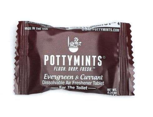 POTTYMINTS - Wholesale Air Freshener - Pdq Display Box Comes With 12 Evergreen And Currant1