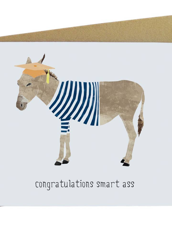 Tarjeta de graduación de burro para venta al por mayor de Paper Wolf Design