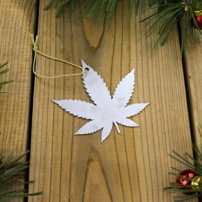 Iron Maid Art - Wholesale Ornament - Weed CBD Cannabis Metal Holiday Gift Christmas Ornaments 2