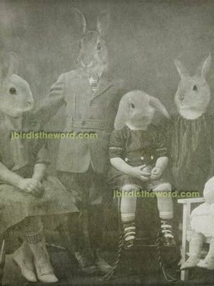Bunny Family Print, Rabbits, Mothers Day Gift Idea for wholesale by The Wild Oddisorium