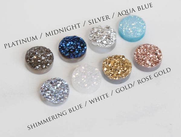 Acute Designs - Venta al por mayor Collares con colgantes/abalorios - Collares delicados Druzy de plata de ley1