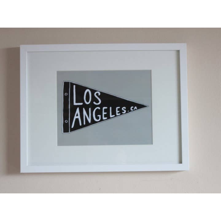 Los Angeles Pennant Art Print for wholesale by I Must Draw