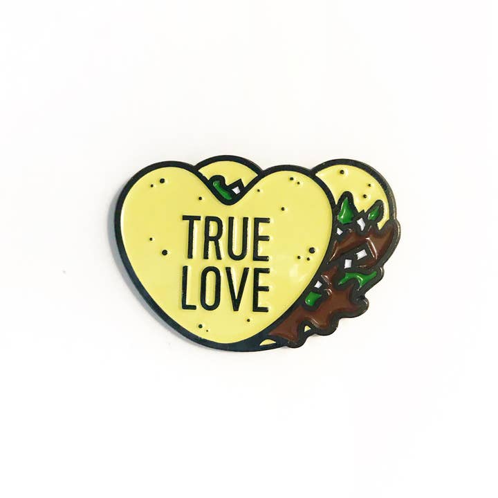 True Love Taco Enamel Pin for wholesale by Kelly Renay