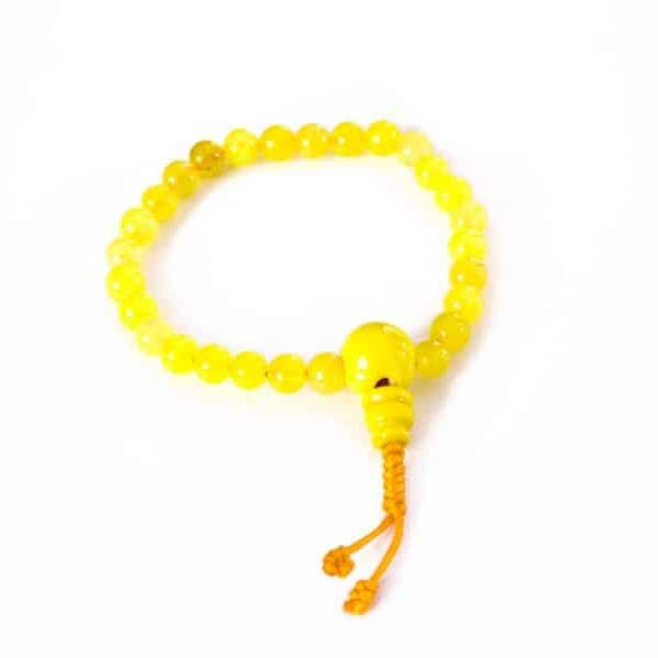 Kathmandu yogi – wholesale Beaded bracelet – Yellow Jade Bracelet Hand Mala
