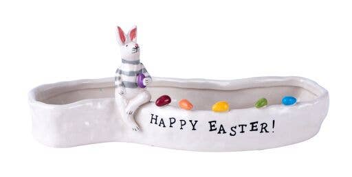 Blue Sky Clayworks - Wholesale Decorative plate/dish/bowl - Bunny Nibbles Treat Bowl