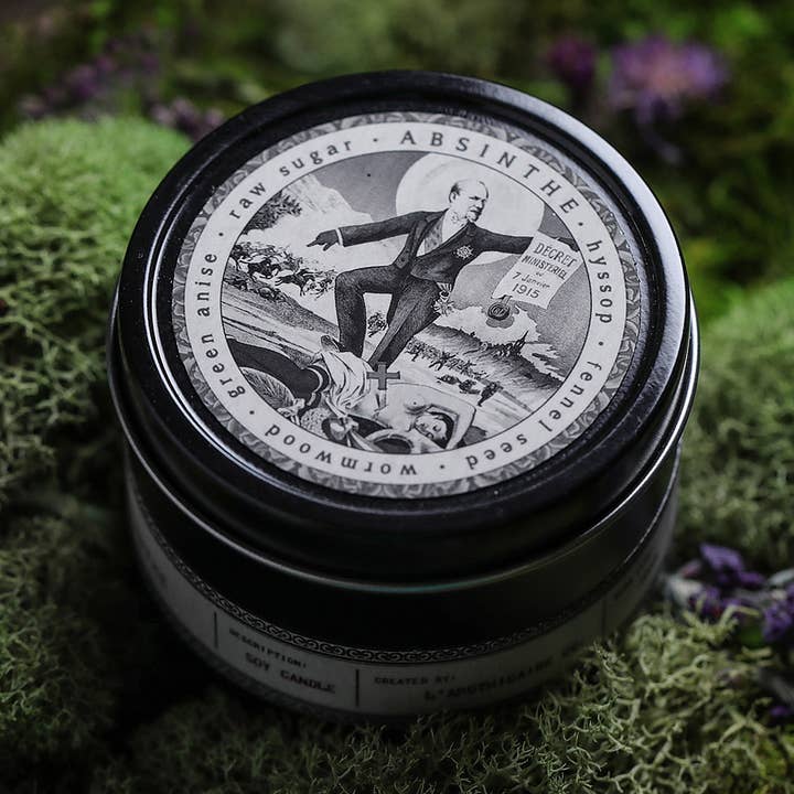 NOIR | Absinthe | 8oz Travel Candle for wholesale by L'apothicaire Co.