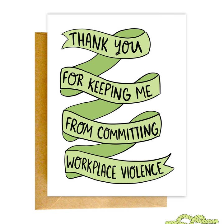 Knotty Cards - Wholesale Thank You Card - Workplace Violence