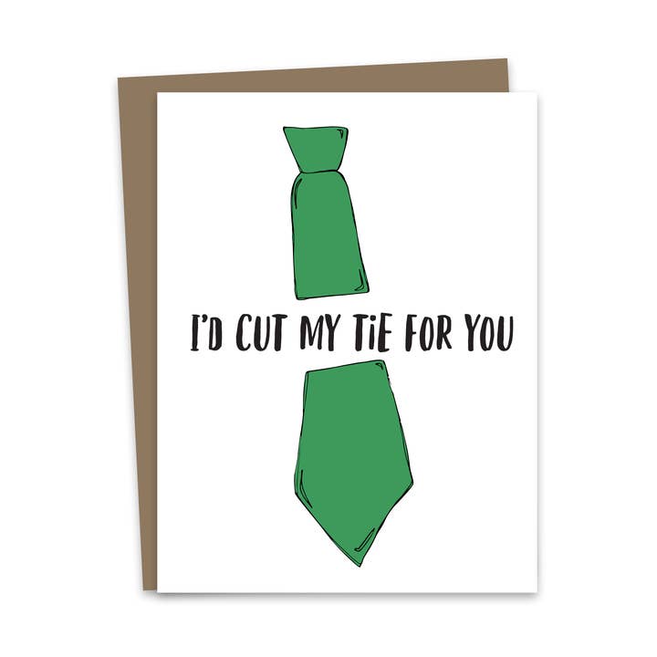 Cut My Tie For You Card for wholesale by One Oliver