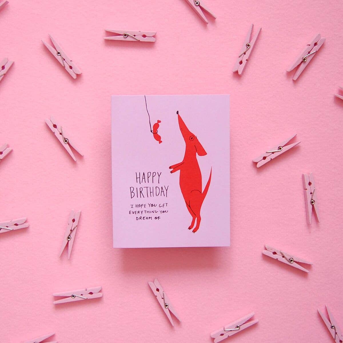 Badger & Burke - Wholesale Birthday Card - Dog Dreams - Birthday Greeting Card1