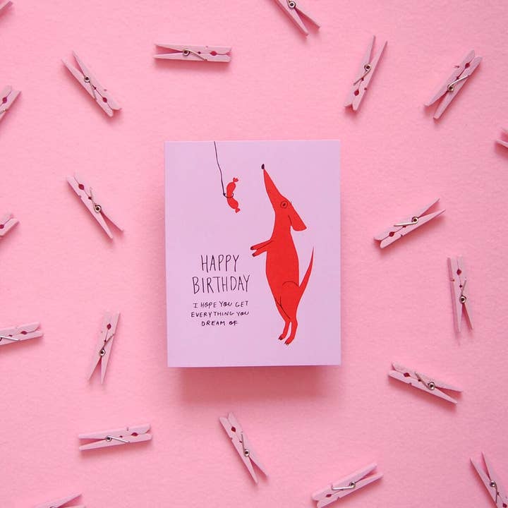 Badger & Burke - Wholesale Birthday Card - Dog Dreams - Birthday Greeting Card1