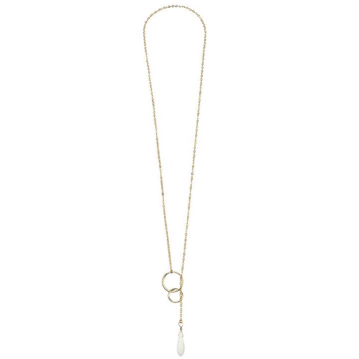 Gold über Sterling, Halbedelstein Halo durchziehen Halskette für den Großhandel von Jessica Elliot Jewelry