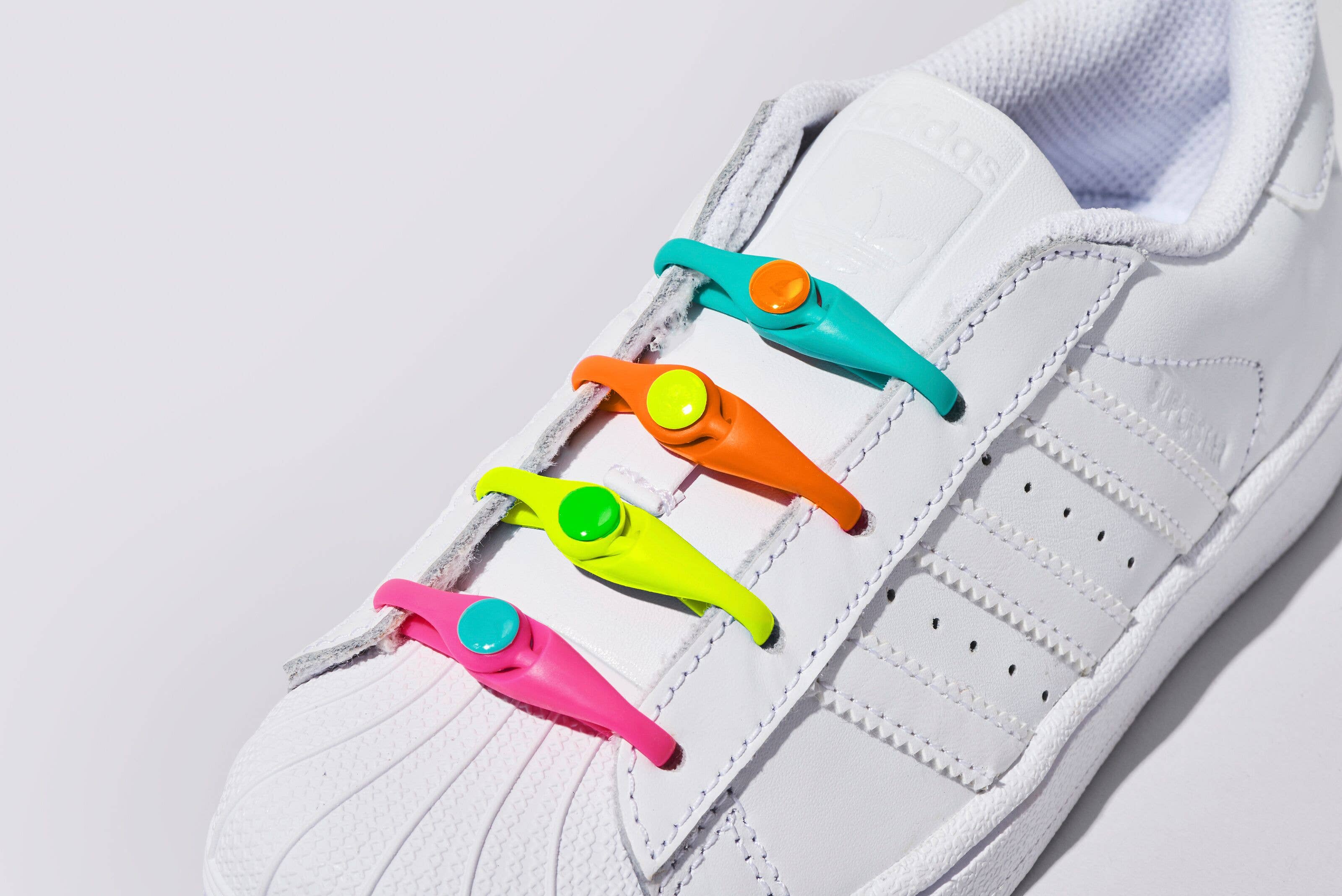 HICKIES - Wholesale Shoelaces - Kids & Baby - HICKIES Kids Neon Rainbow4