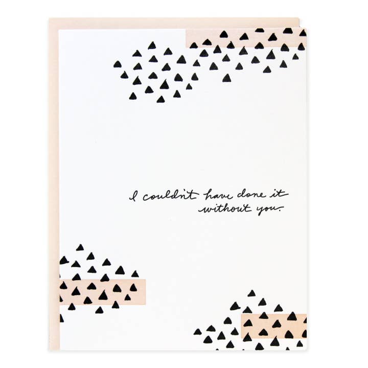 Without You Triangles Greeting Card for wholesale by Ramona & Ruth