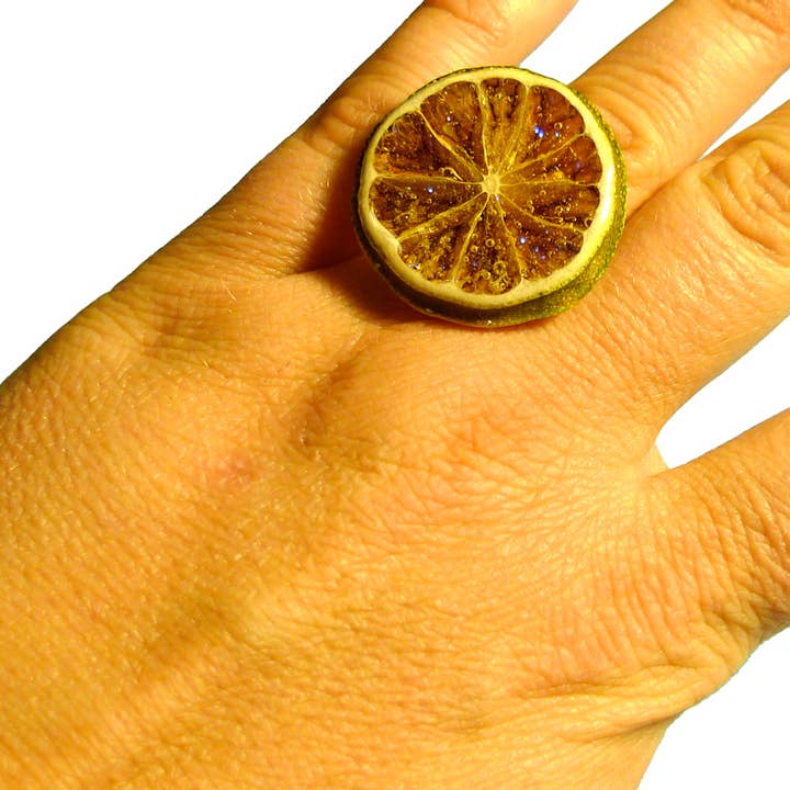 Glitterlimes - Wholesale Cocktail/Statement Ring - Keylime Ring - Fruit Jewelry2