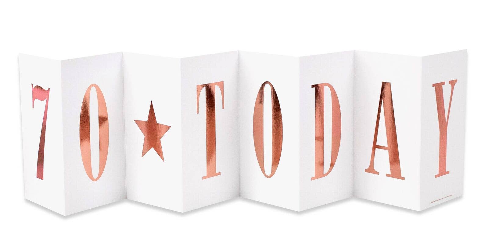 Coulson Macleod (U.S. Duties Paid) - Wholesale Birthday Card - 70th Birthday Card, Luxury Foiled Concertina Fold-Out Banner1