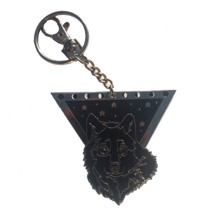 Porte-clés loup pour la vente par Adele by Adele Jackson